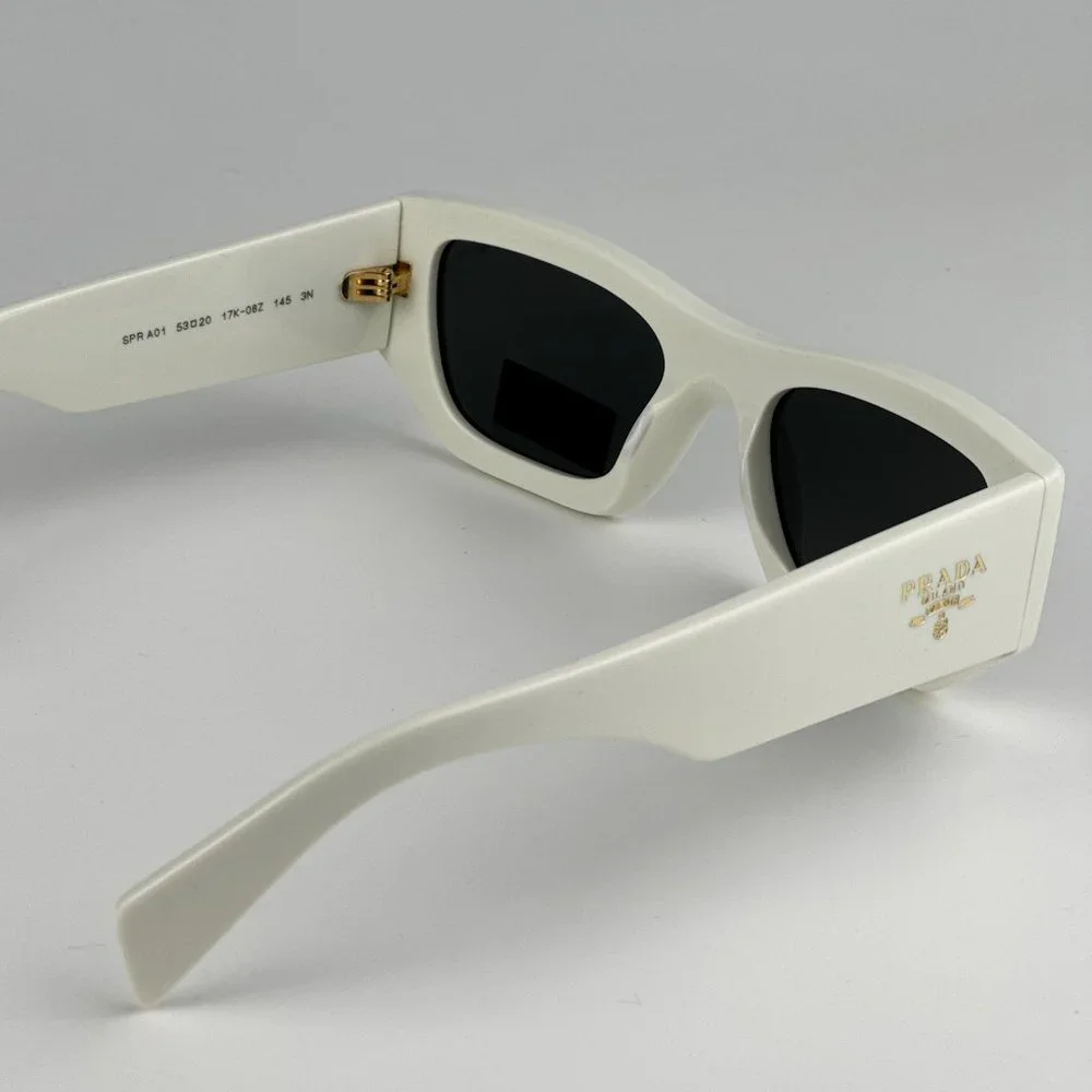 Prada PRA01S 17K08Z Sunglasses White Grey Unisex PR A01S
